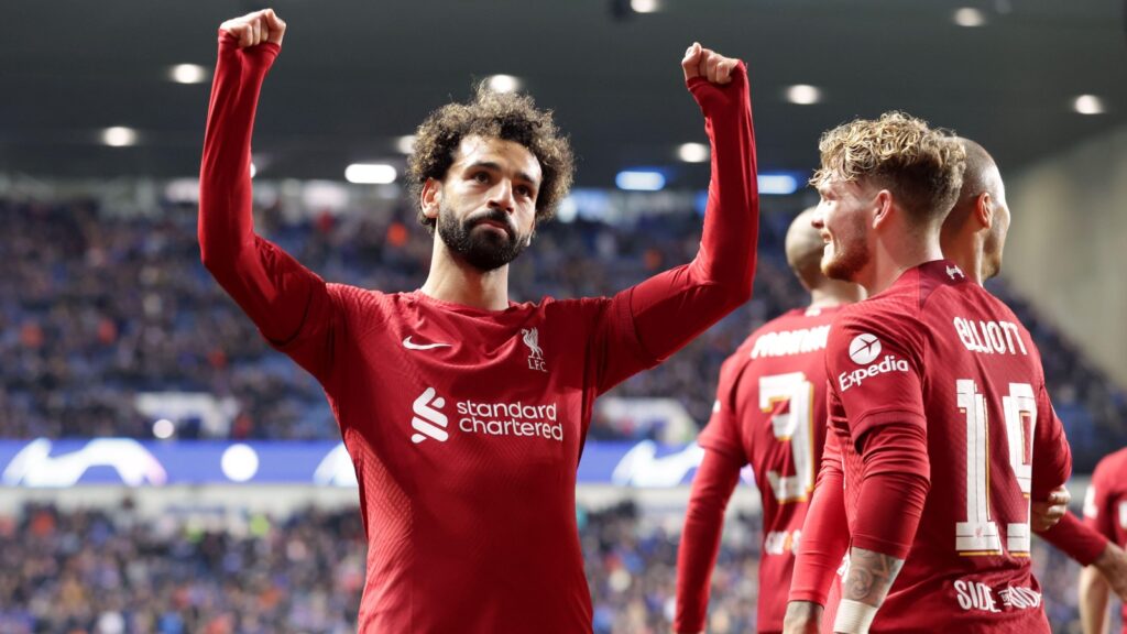 Mohamed Salah Ukir Hattrick dalam Enam Menit, Liverpool Tekuk Rangers 7-1