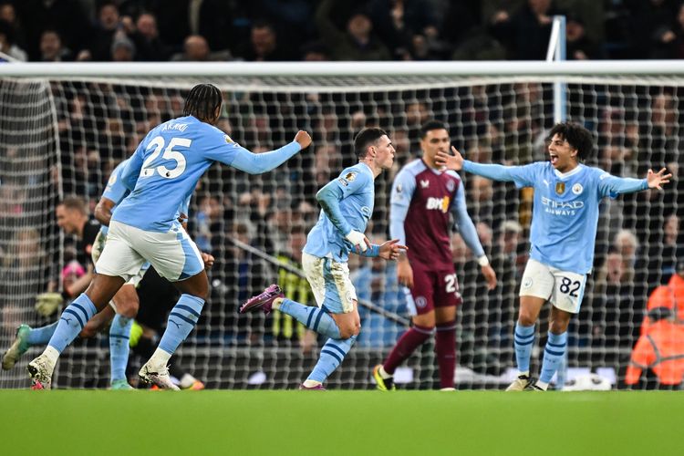 Manchester City Tekuk Aston Villa 4-1, Phil Foden Gemilang