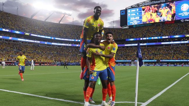 10 Pemain Kolombia Bekuk Uruguay, Tantang Argentina di Final Copa America 2024