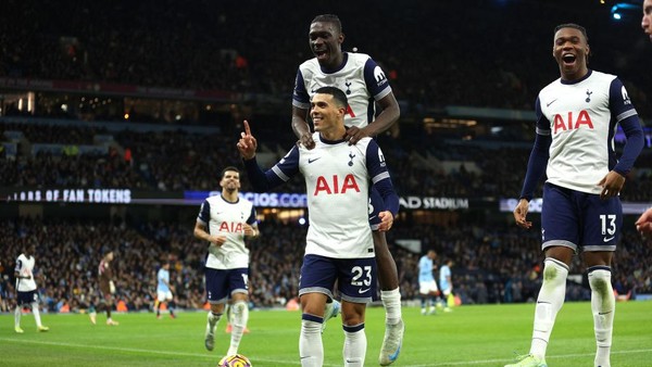 Terpuruk di Kandang Sendiri, Manchester City Digasak Spurs 0-4